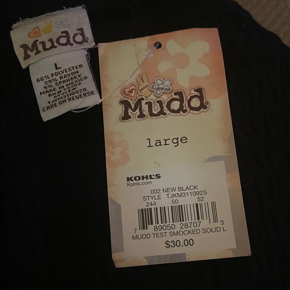 Mudd Black Smocked jumpsuit - Picture 2 of 6